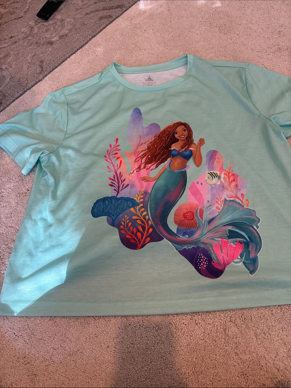 Disney Aqua Mermaid Graphic Short Sleeve Tee